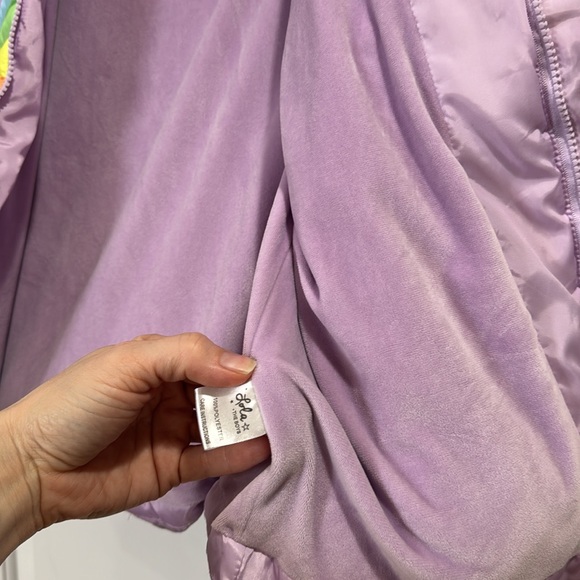 LOLA + THE BOYS GIRLS RAINBOW HEART PUFFER JACKET SIZE 10 - Picture 16 of 16